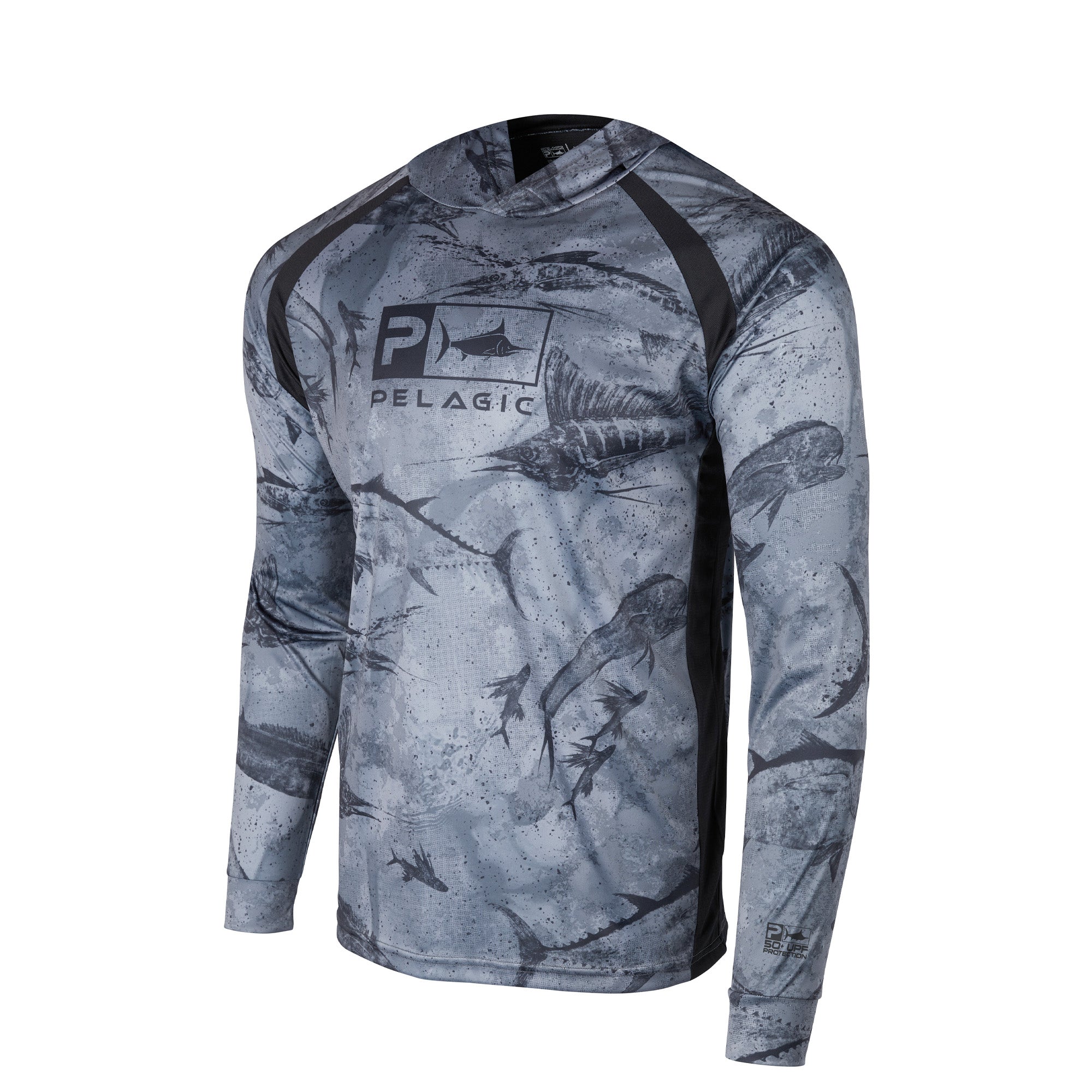 Scales Built Pro Performance Long Sleeve Fishing Shirt Pocket L Large Gray  Grey