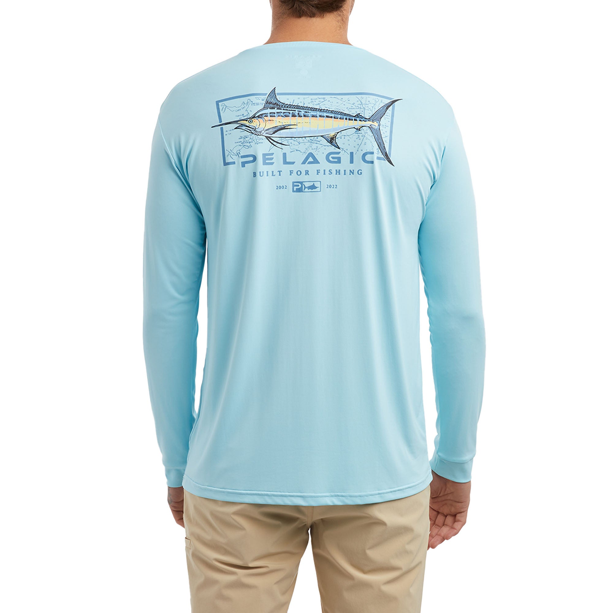 Pelagic Aquatek Marlin Mind Fishing Shirt XXL / Tahiti Blue