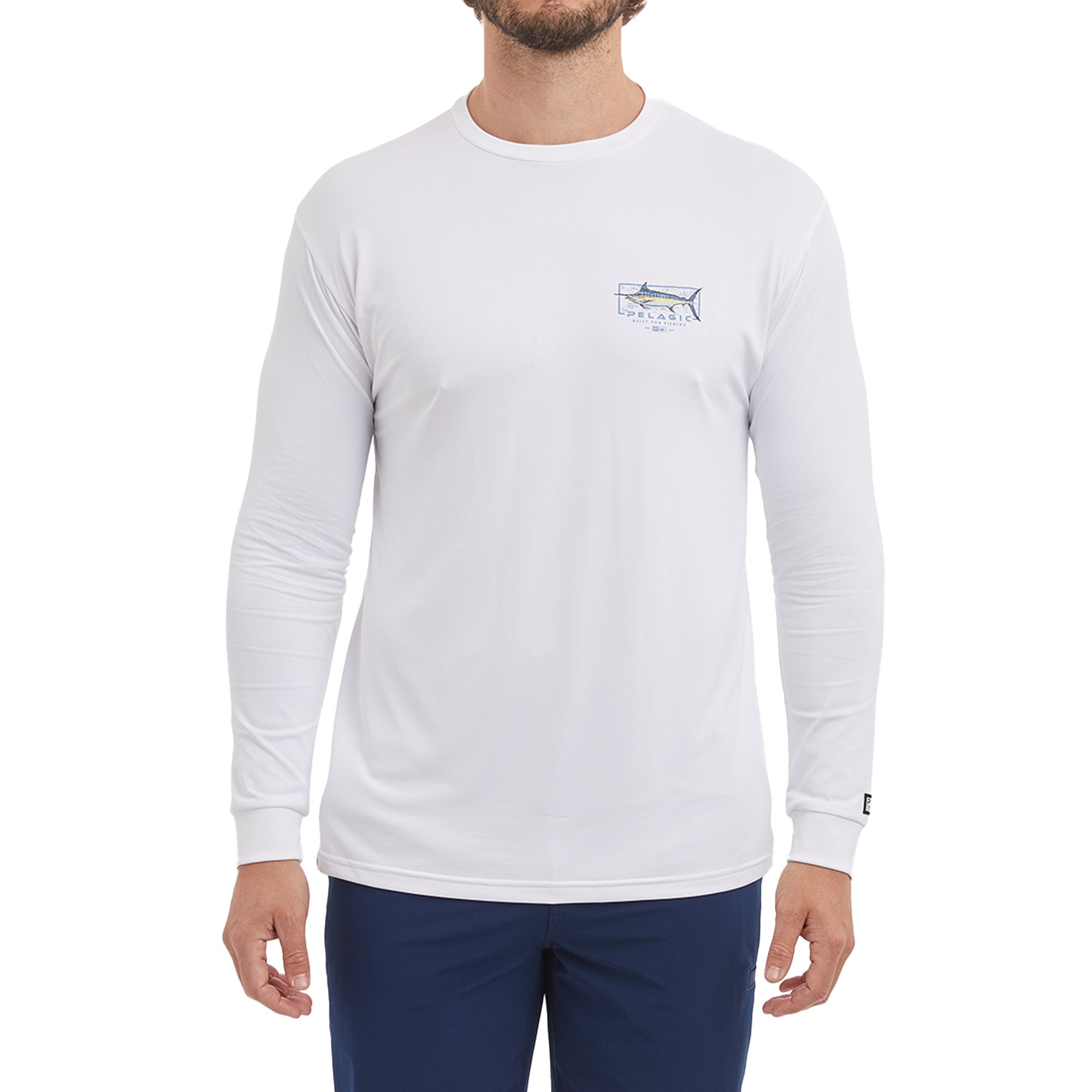 Pelagic Aquatek Marlin Mind Fishing Shirt S / White