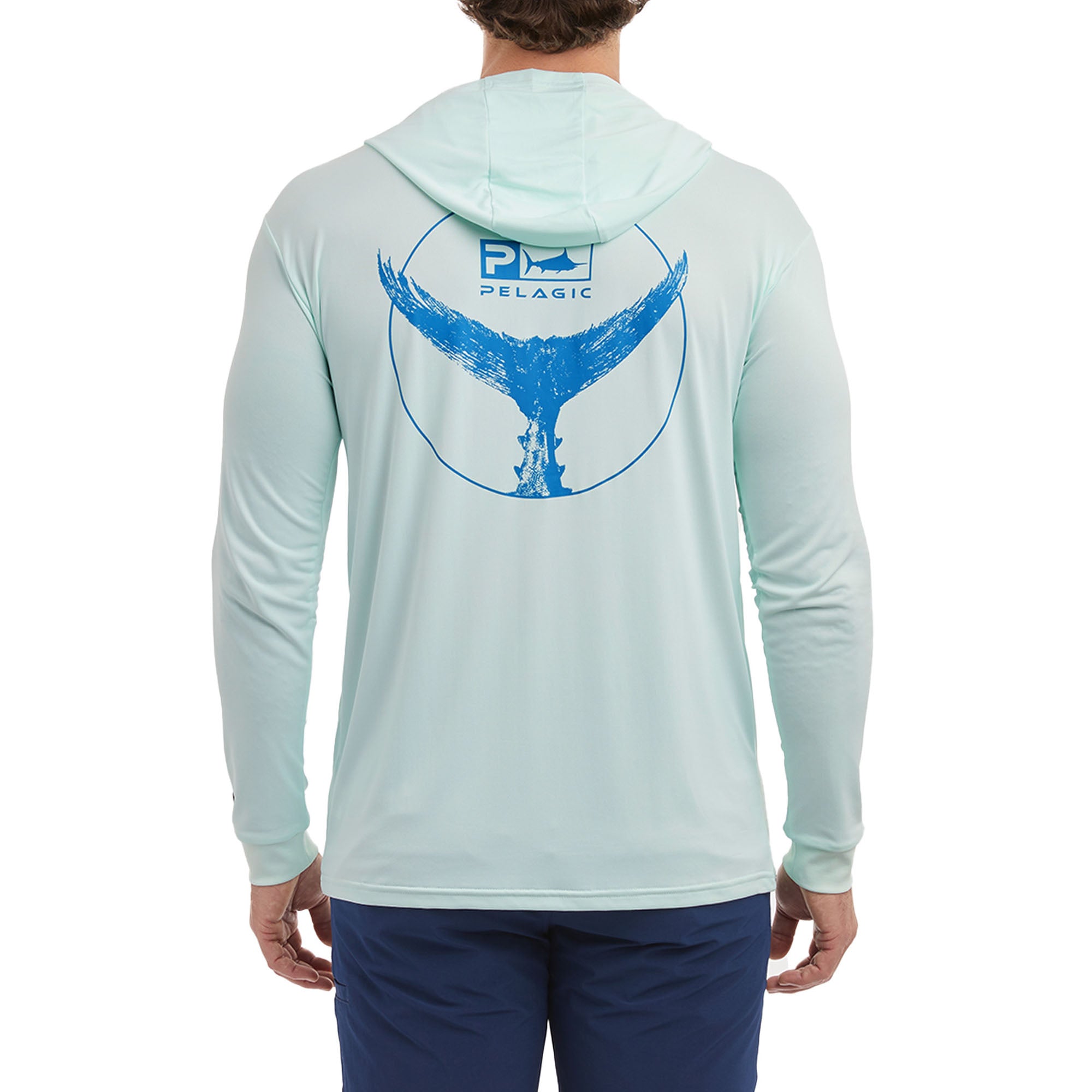 Huk Performance Fishing Shirt Men's XXL Blue Aqua Long Sleeve