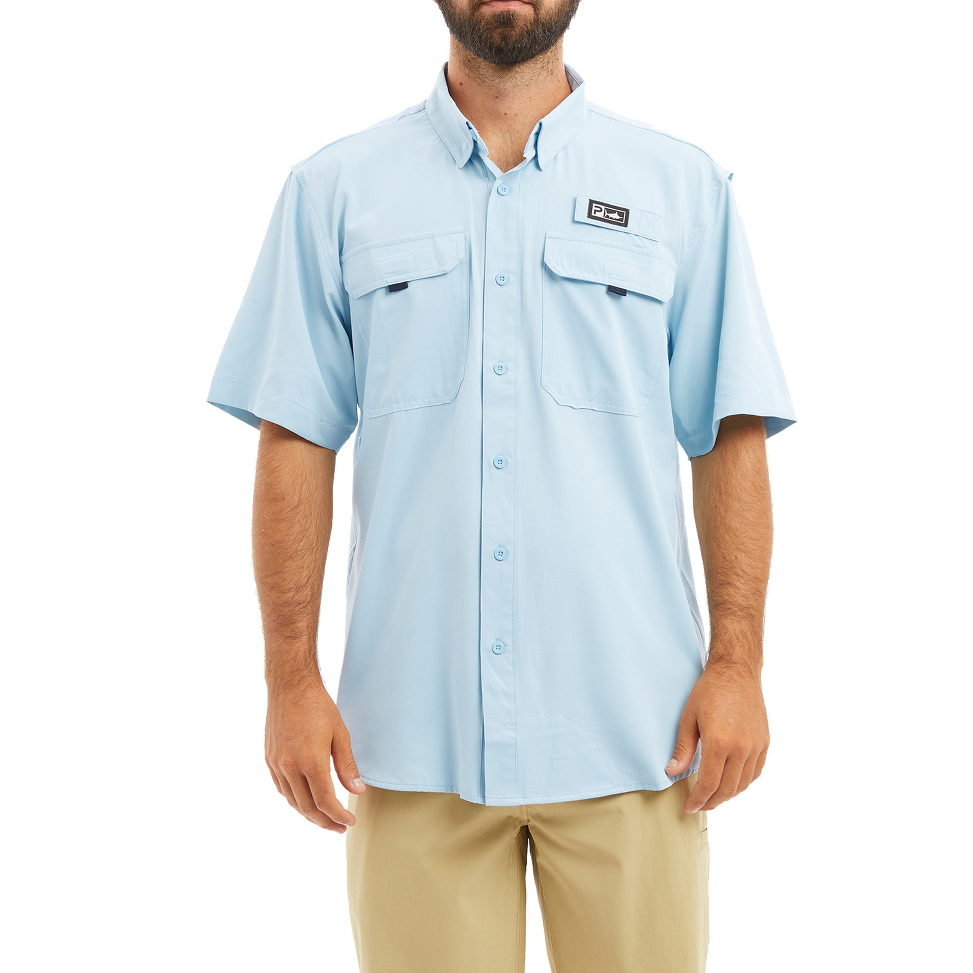 American Fishing Tackle Co Vented Short Sleeve Fishing Shirt-Mesh