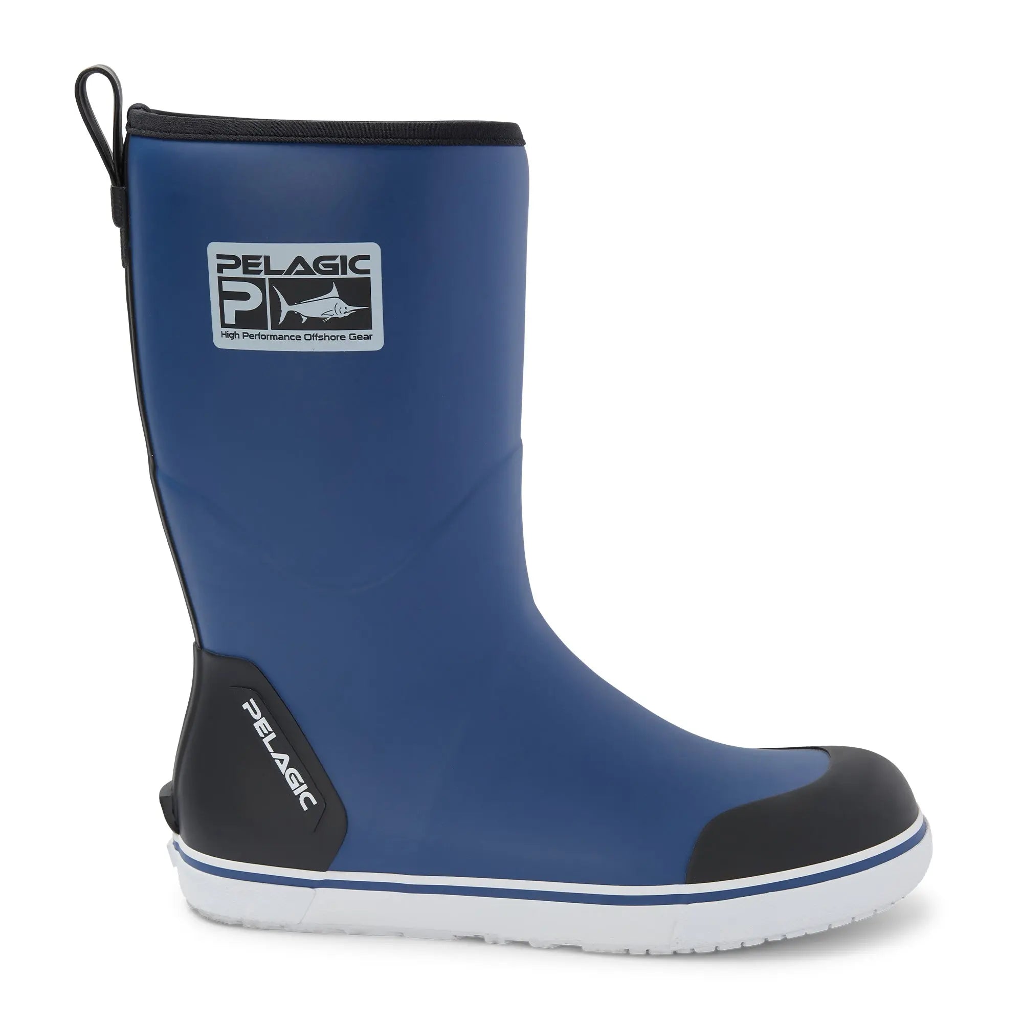 boots legion fishing pole Pelagic Long Shore Deck Full Rubber Boots Blue US 10 Man