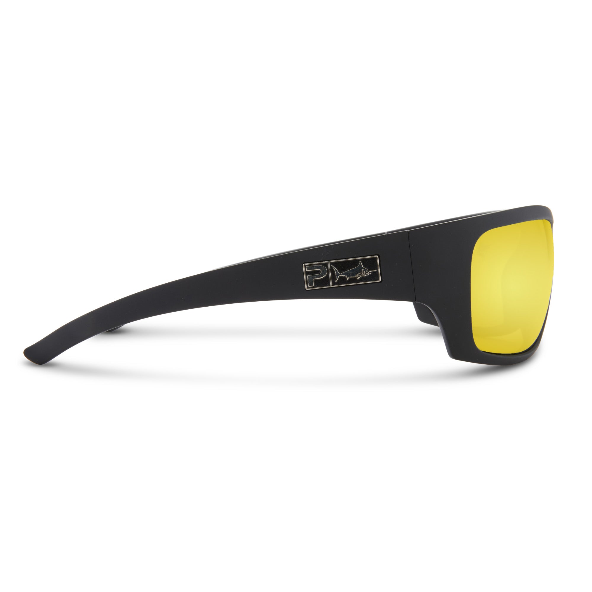 Pelagic The Mack Polarized Sunglasses Matte Black (Gold Glass)