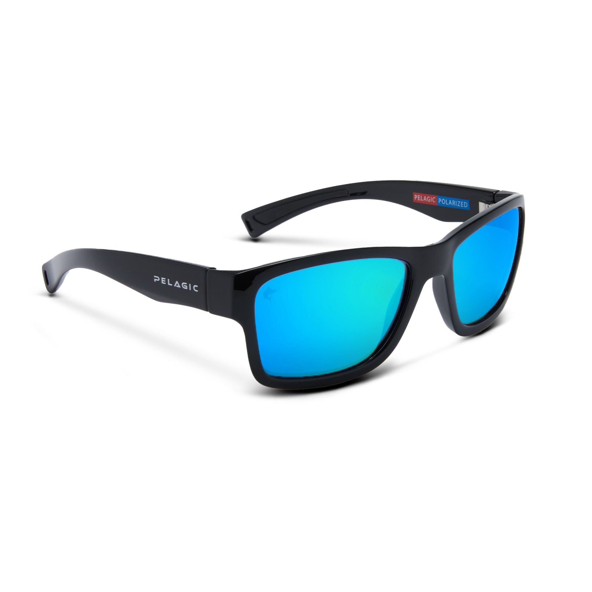 Pelagic Ballyhoo Polarized Sunglasses Black (Blue Glass)