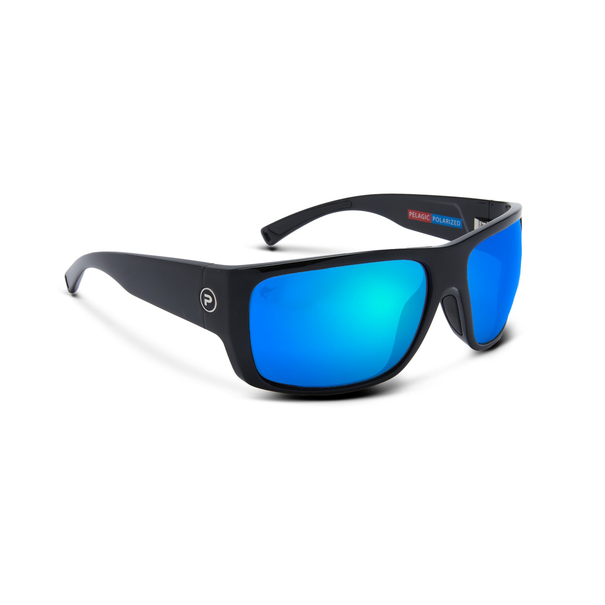 Pelagic Kahuna Polarized Sunglasses Black (Blue Glass)