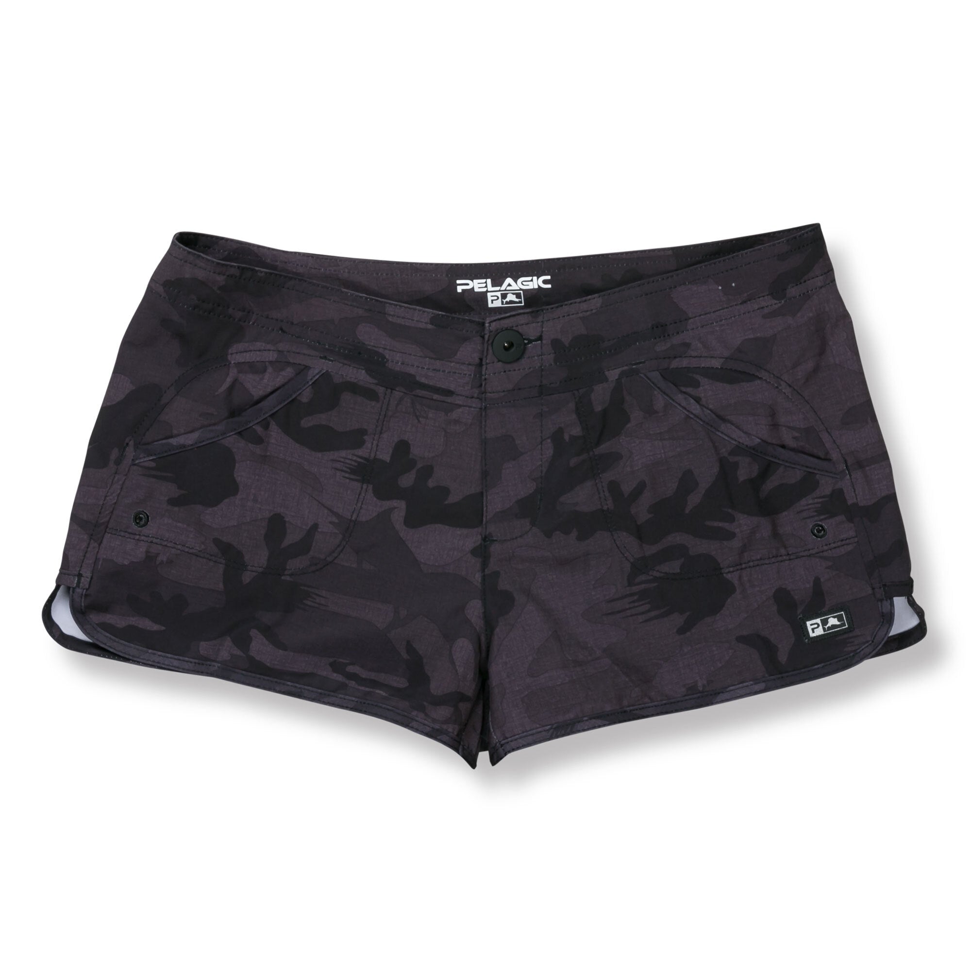 Pelagic Hybrid Shorts - Moana Fish Camo - Black 4