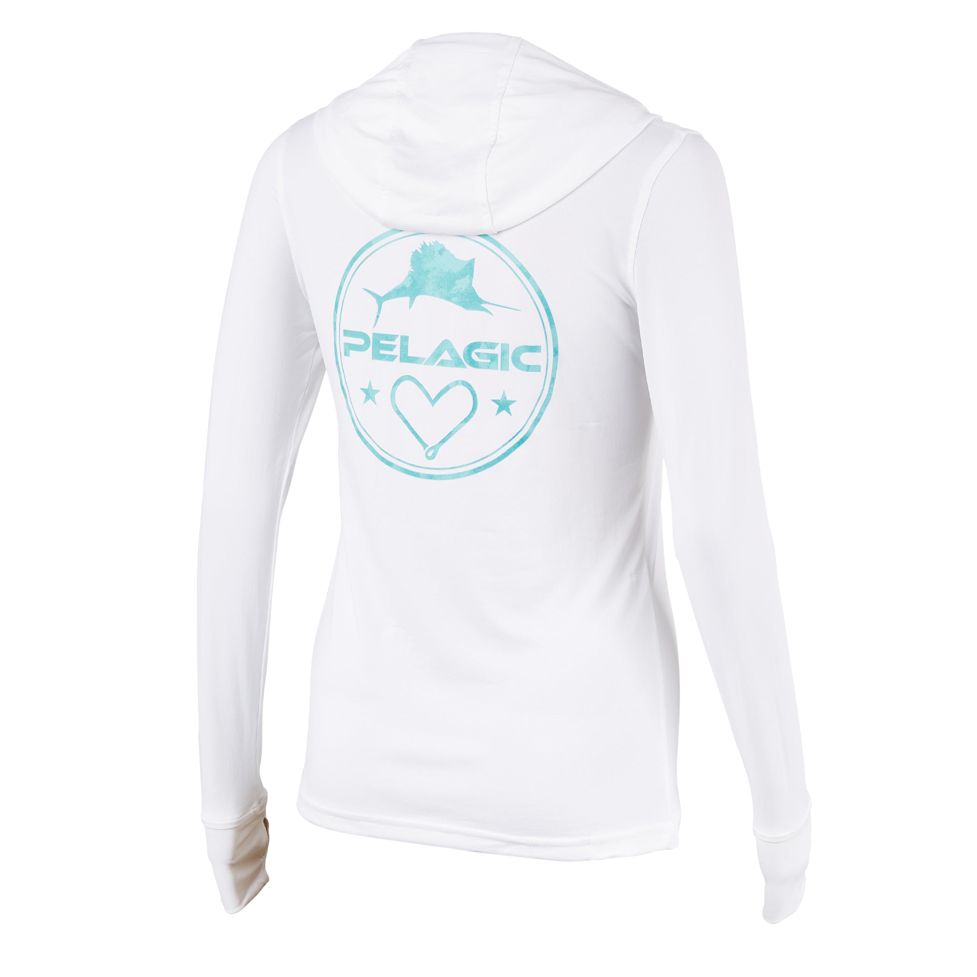 Реглан Pelagic Aquatek Built Fade Hoodie Fishing Shirt XXL ц:light blue -  Killa