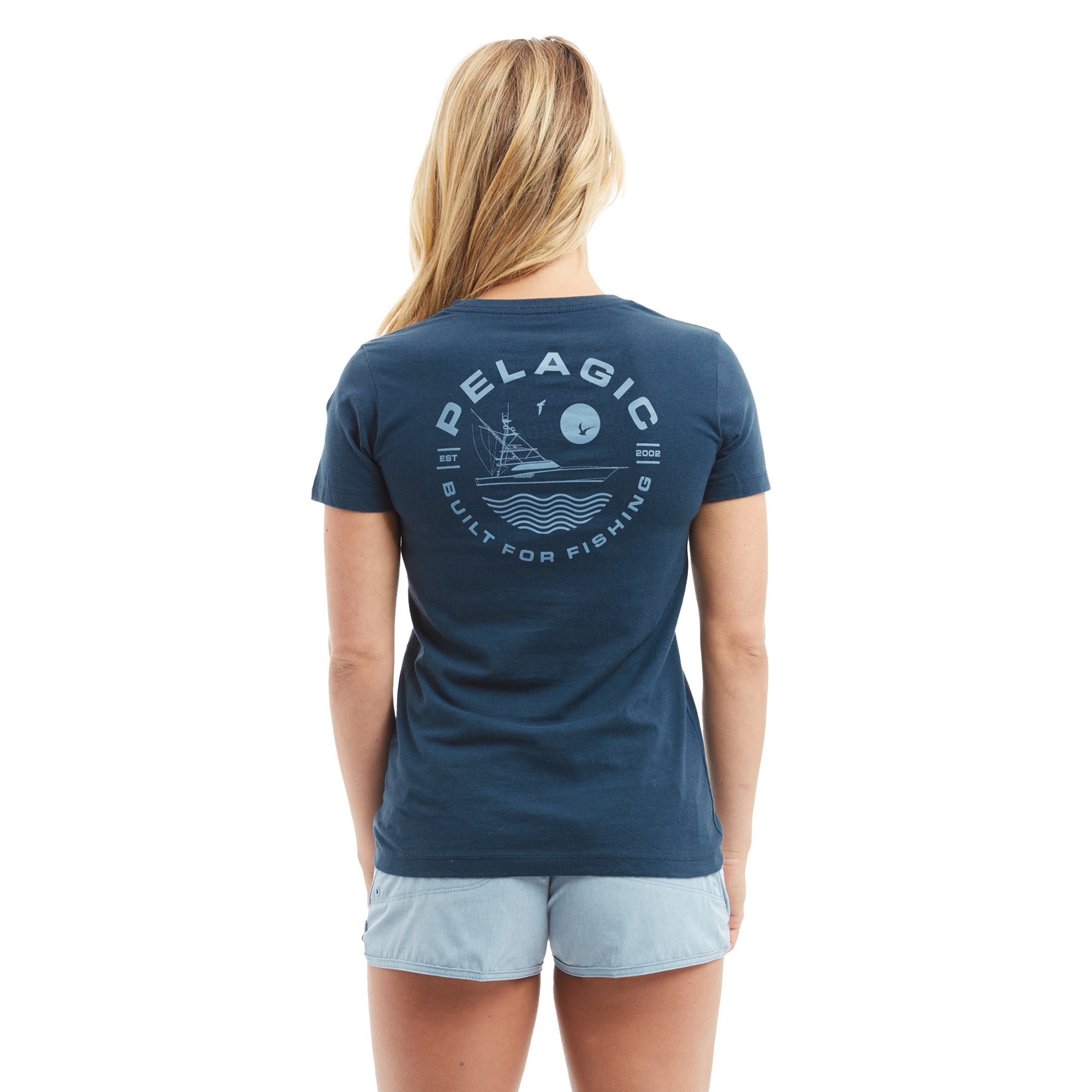 Pelagic W's Quest T-Shirt Smokey Blue / XL