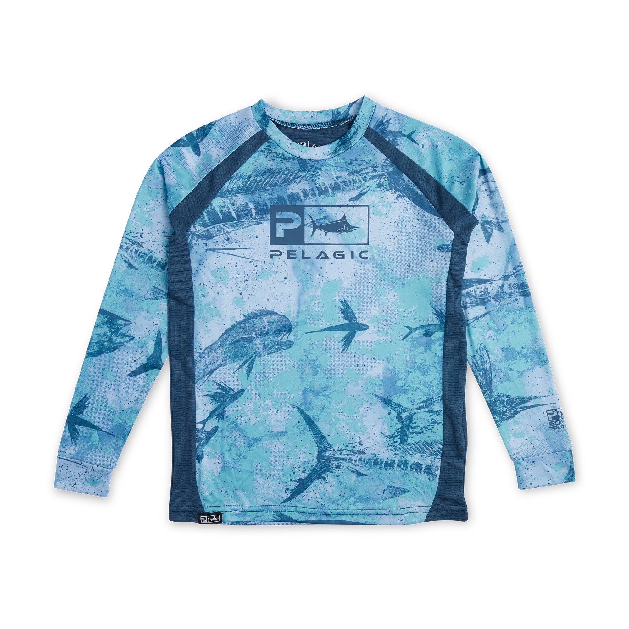 Hoodie Green & Blue Mahi Mahi Long Sleeve Performance Shirt - Made in – Tops  & Tails Boutique