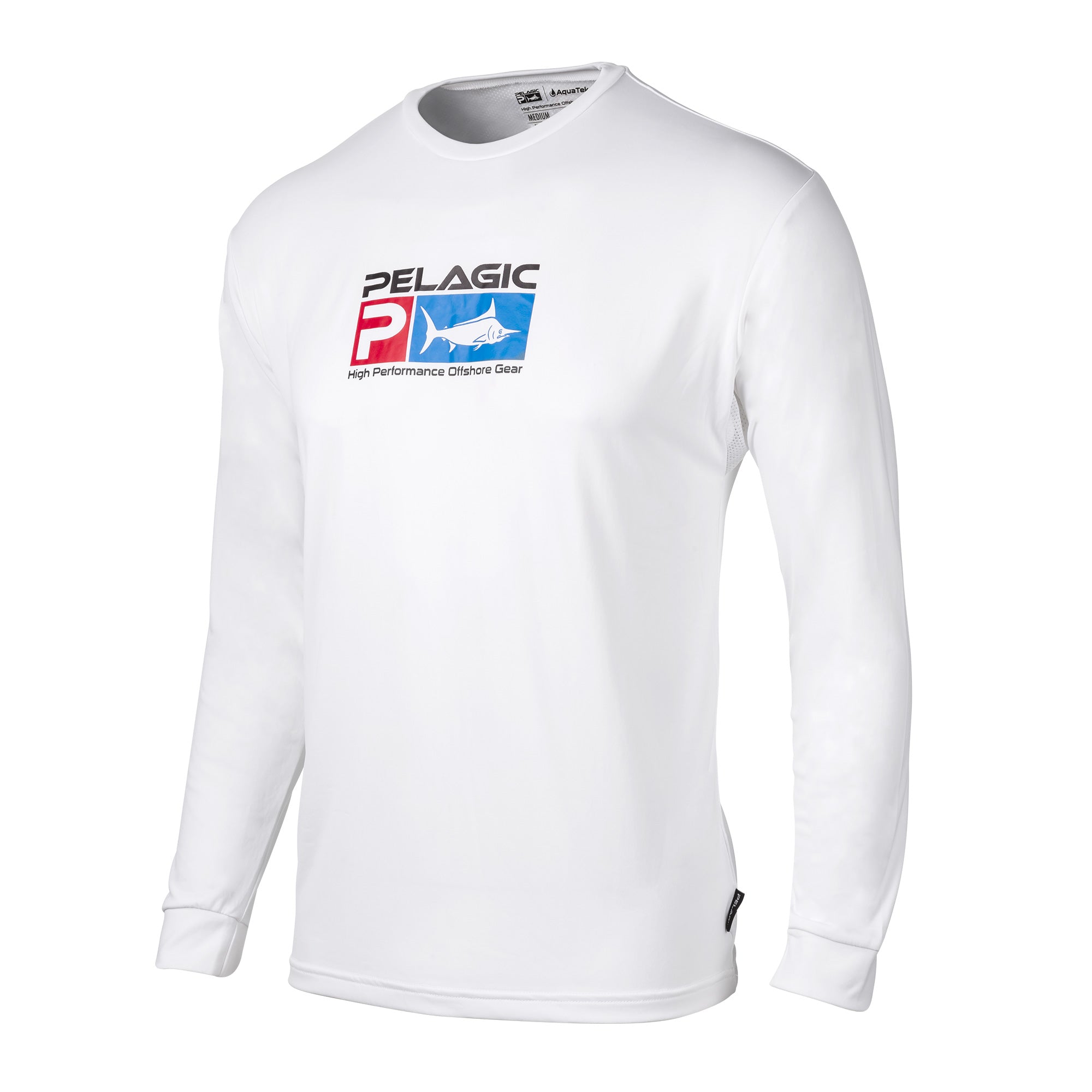 Pelagic Mens Aquatek Logo Shirt - White - Large