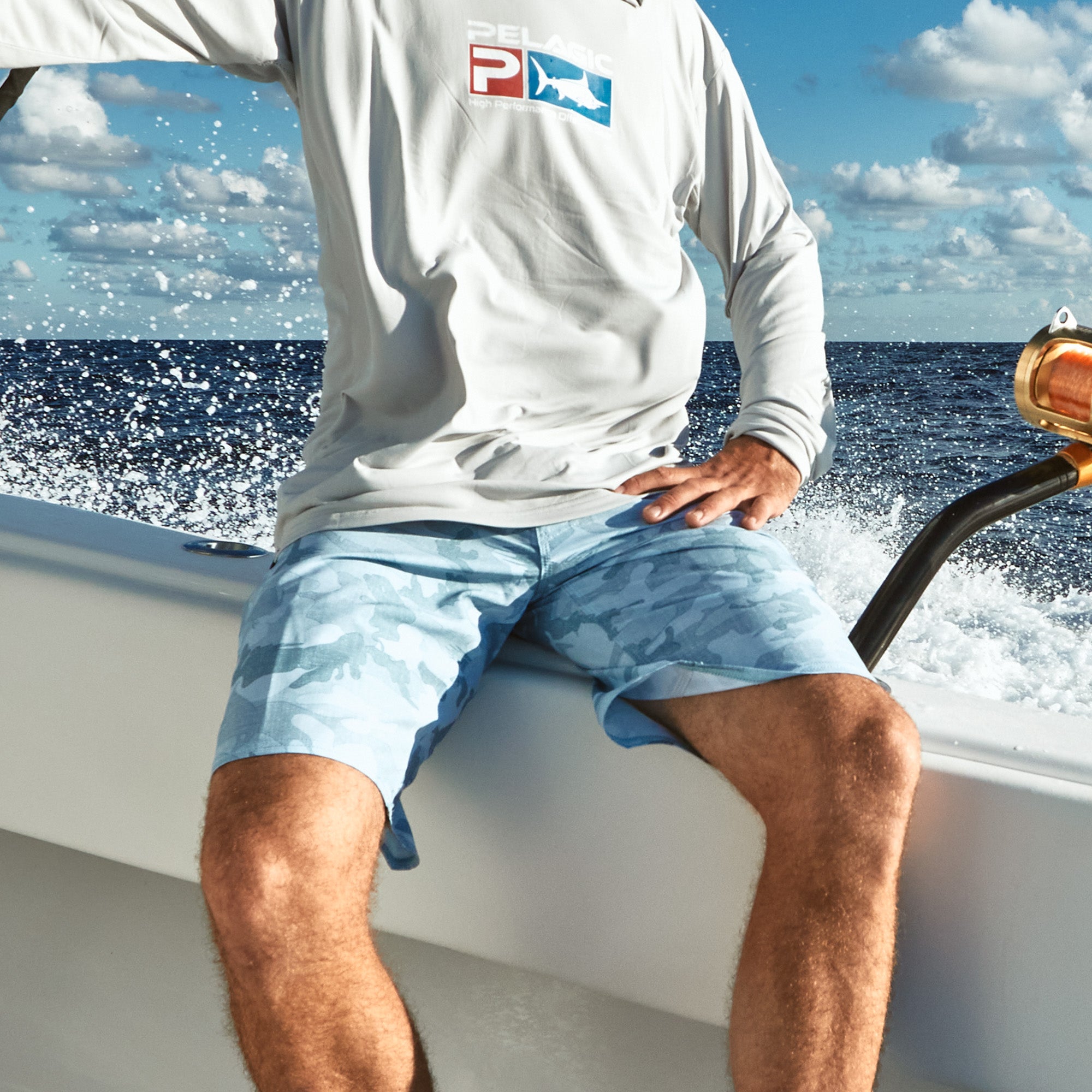 Pelagic Gyotaku Deep Sea Hybrid Fishing Shorts (Men's)