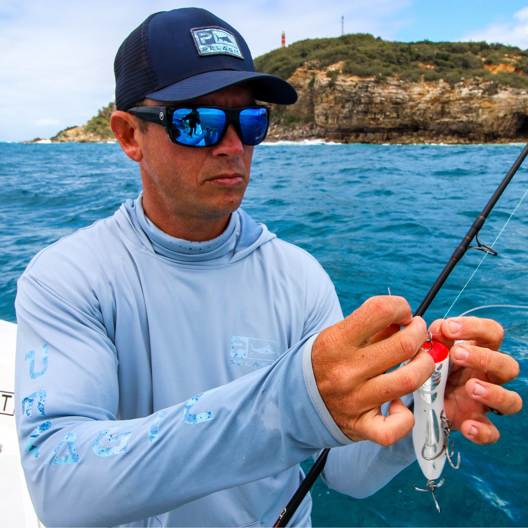 50% Off Costa Tech Angler Tuna Performance Fishing Sun Shirt, Blue, UPF  50