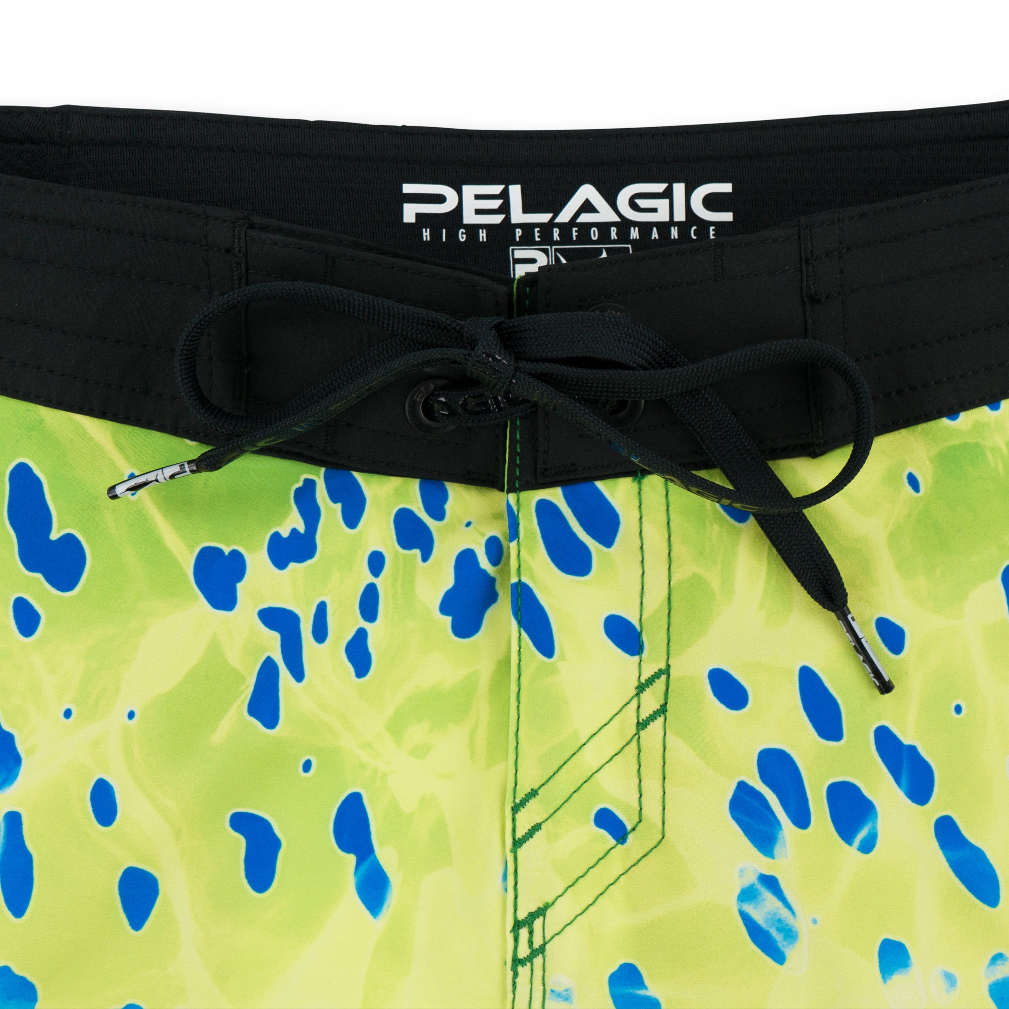 Pelagic Women's Green Dorado Shorts Fishing Swimming Board Shorts Size L  38x7.5